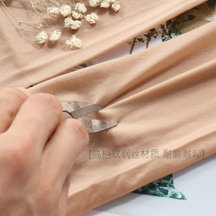 2双春秋丝袜连裤袜微透肉软钢丝打底袜耐磨防勾加肥加大码刚柔袜