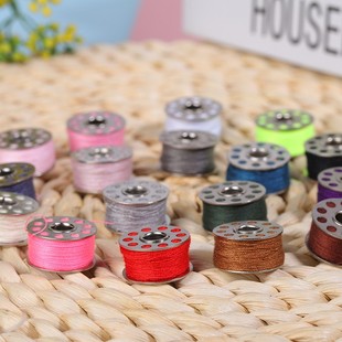 缝纫机底线套装锁芯铁线芯缝纫梭芯带线手涤纶线家用缝纫机专用线