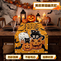 Halloween tablecloth, pumpkin ghost witch theme party store atmosphere, table decoration, shooting prop arrangement thumbnail 8