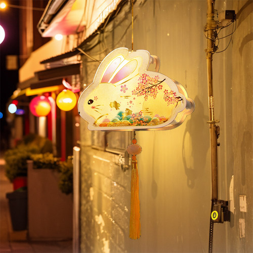 2024灯笼花灯中秋节灯笼儿童兔子