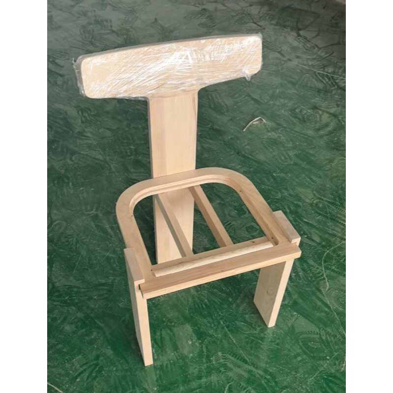 中古风实木白胚餐椅批发