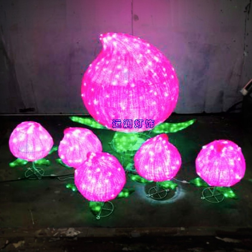 LED滴胶桃子造型景观草坪灯