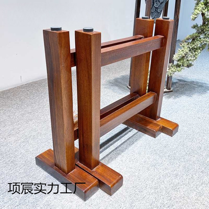 实木桌腿方形实木大板支架岩板茶桌餐桌书桌腿桌架工字美式加厚