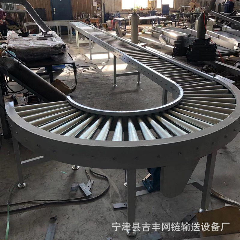 不锈钢弯道机输送机 滚筒输送机 动力滚筒转弯机 转弯机