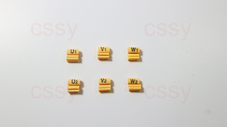 电机异型号码管数字管标示管套管U1 V1 W1 U2 V2 W2 20-35平方