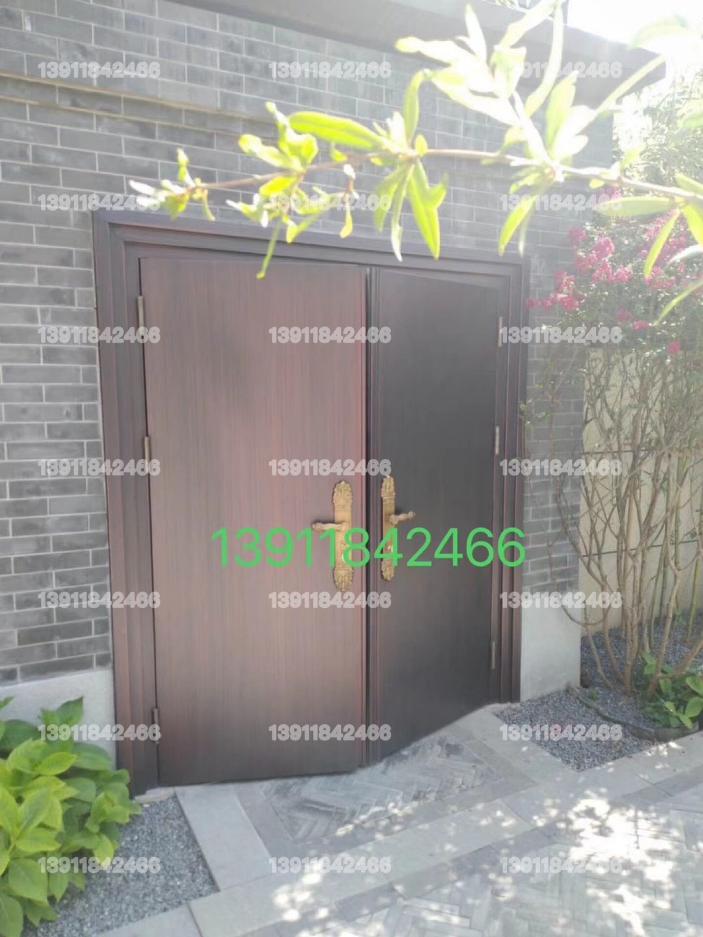 厂家直销别墅门防盗纯铜门钢质仿铜门入户门子母门单开门庭院大门