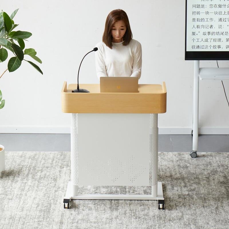 移动演讲台发言台学校讲台桌教师升降办公会议主持台接待