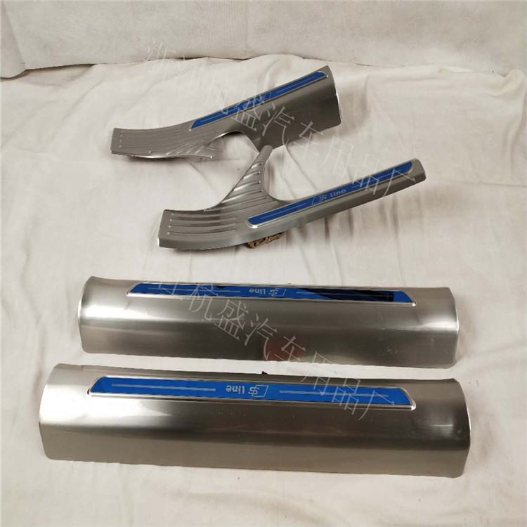 适用于新款A6内置门槛条新款A6迎宾踏板装饰新款A6车门踏板