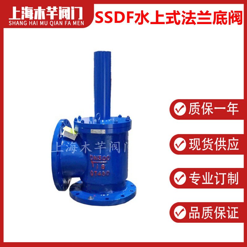 SSDF铸钢水上式底阀法兰底阀水泵升降式底阀