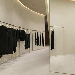 服装店展示架高级不锈钢落地衣架男女装买手店专用陈列道具挂衣架