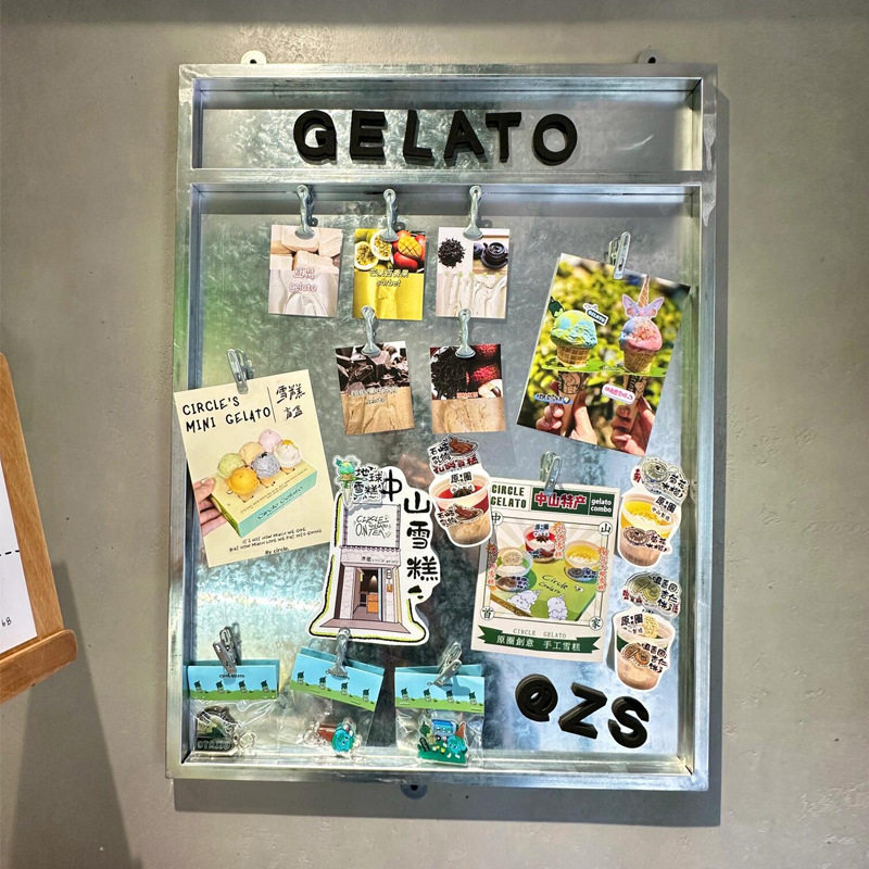 创意金属上墙装饰架镀锌板贴纸挂架照片墙陈列展示架家居广告牌架