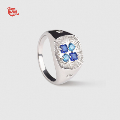 PDRRipple系列自然纹理宝石戒指