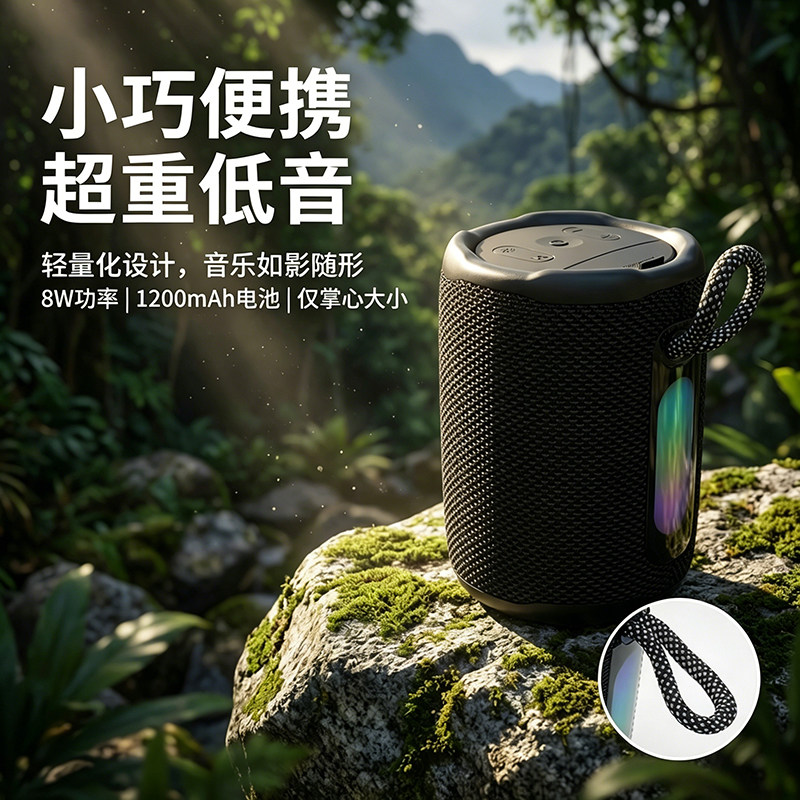 匠燥 M28蓝牙小音响户外防水高音质大音量可插卡U盘便携式音箱