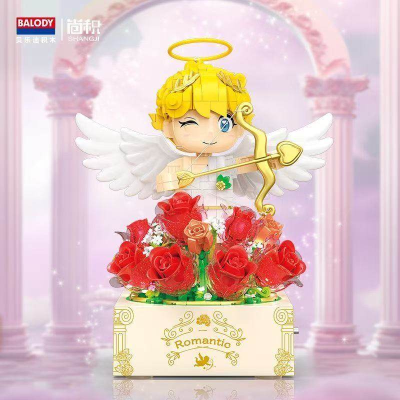 thumbnail for Beledi Building Blocks Cupid Launches Heart Music Box Children's Educational Assembly Toy Ornament Gift for Girls