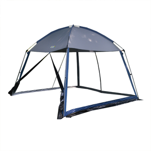 户外遮阳凉棚多人沙滩野营 休闲炊C事烧烤帐篷天幕 防蚊虫加大空