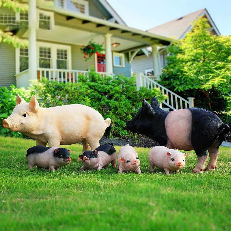 DIY仿真动物模型摆件玻璃钢雕塑小猪花园庭院装W饰品幼儿园景观,家居饰品,户外/庭院摆件,淘宝优惠券,粉丝福利购,淘宝优惠卷