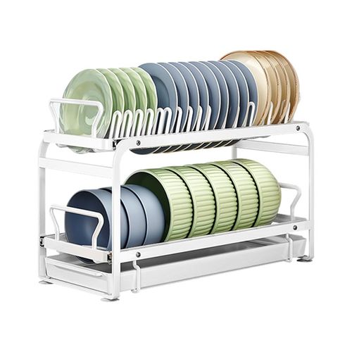 厨房碗碟收纳沥水架抽拉式放碗筷多功能置物架橱S柜抽屉拉篮碗碟