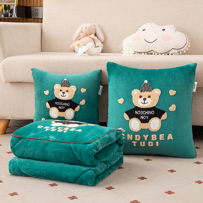 加厚抱枕被子两用办公室沙发午睡B空调毯子汽车靠垫枕头被子二合