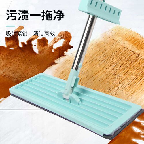 免手洗刮b刮乐拖把 家用免手洗大号平板拖把拖布拖地干湿两用