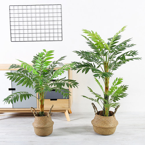仿真树盆景客厅落k地盆栽室内装饰绿植塑料发财树假树植物大型摆