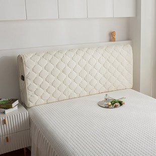 科技布防水防猫抓皮全包床头套罩免洗弹力K纯色加棉木皮床头套防