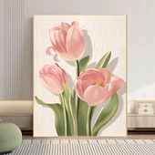 百合花diy数i字油画填充填色油彩画纯手工画卧室饭厅丙烯画手绘画