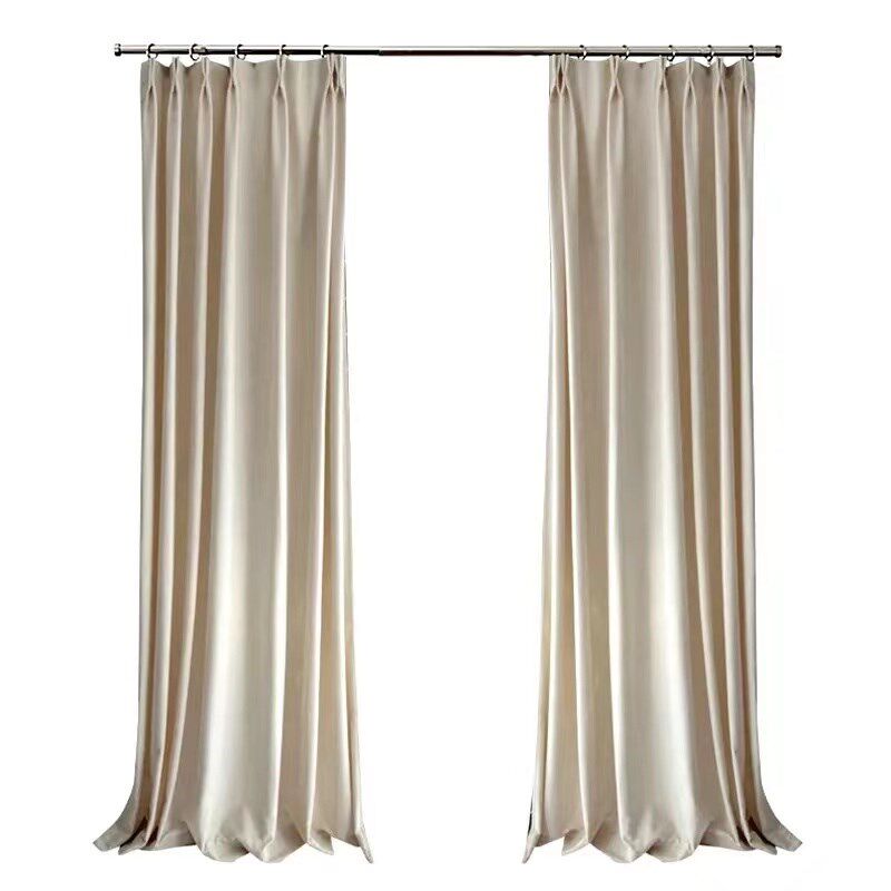 奶油窗帘全遮光仿棉麻客厅2024C新款自建房加高窗帘3米以上遮阳布