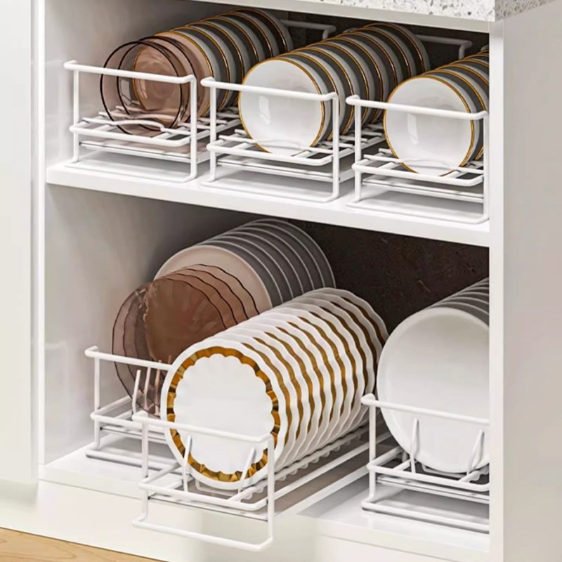 碗碟收纳架免f安装厨房碗架碟架水槽沥水架橱柜分隔碗盘筷子置物