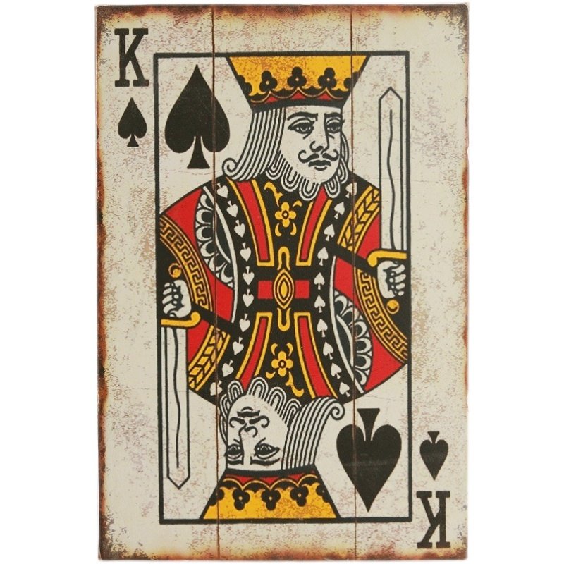 美式复古工业风创意扑克s牌木板画酒吧网咖棋牌室墙壁挂件墙面装,家居饰品,壁饰,淘宝优惠券,粉丝福利购,淘宝优惠卷