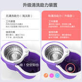 拖把旋转家用懒人免手洗自v动甩水地拖墩布桶双驱动一拖净脱水拖