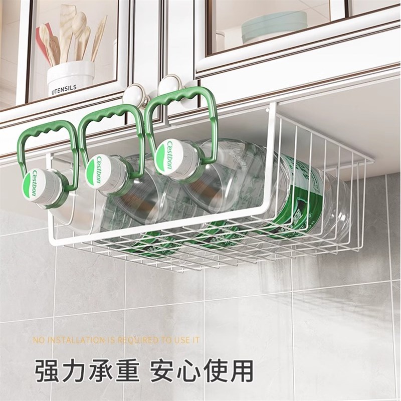厨房置物架宿舍收纳神器悬挂分层调味料挂篮橱柜R内吊柜下下挂挂