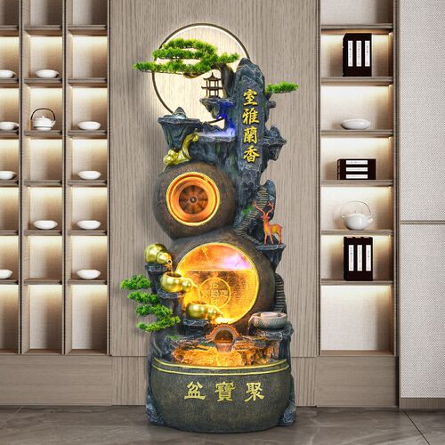 葫芦流水b喷泉落地摆件客厅办公室装饰循环水造景装饰乔迁开业礼