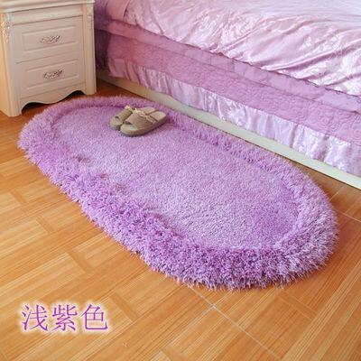 家用立体加c厚椭圆弹力丝地毯卧室客厅茶几毯温馨可爱床边毛绒毯