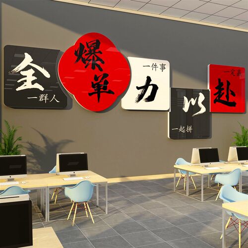 班级布置教室装饰k初中高三励志标语文化墙贴黑板报开课新学期神
