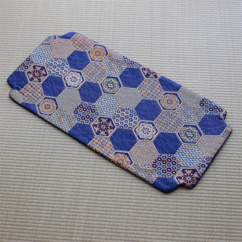 亦夕 金色龟甲织锦缎提花刺绣加厚茶席 小号干泡茶盘杯.垫 书桌垫