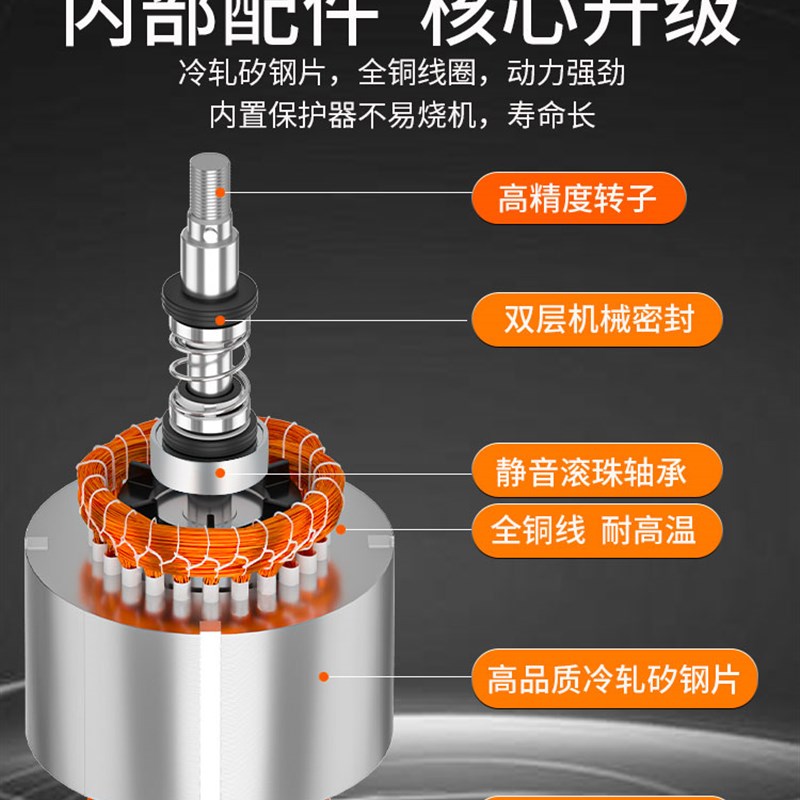 绿一潜水泵220V家用自吸高扬程抽水泵I农用排污泵灌溉污水泵抽水