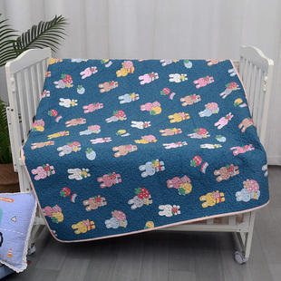 纯棉小垫子双面棉宝o宝铺盖小床透气夹棉褥垫生理垫卡通床盖厚床