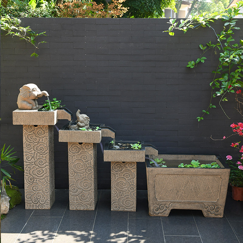 庭院造景布置流水摆件循环u水仿石水槽水系景观户外落地鱼池成品,家居饰品,户外/庭院摆件,淘宝优惠券,粉丝福利购,淘宝优惠卷