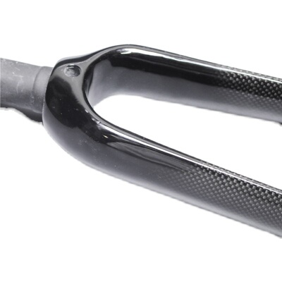 厂家供应全碳纤维自行车小轮车前叉451碟刹20寸V小前叉亮光消光