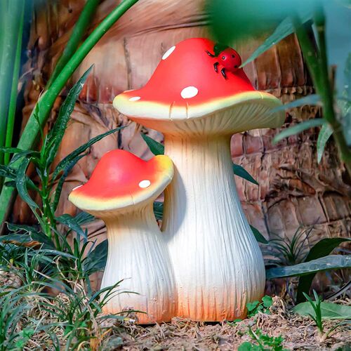 花园别墅园林户外树脂蘑菇草坪装饰品庭院田园景观瓢虫Z园艺杂摆