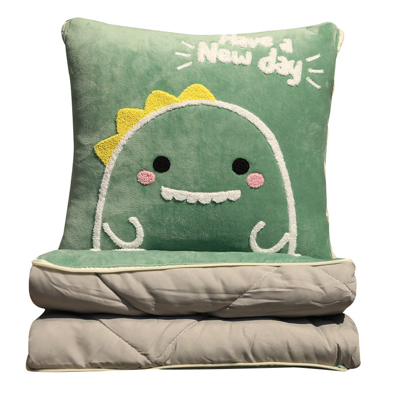 恐龙抱枕被子两用折n叠多功能办公室午睡空调毯子汽车载一体二合,居家布艺,抱枕被,淘宝优惠券,粉丝福利购,淘宝优惠卷