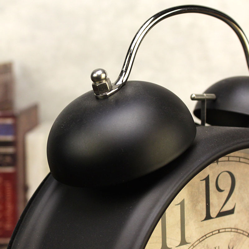 客厅钟表摆件桌面个性创意摆台式座钟电I视柜家用超大号闹钟马蹄