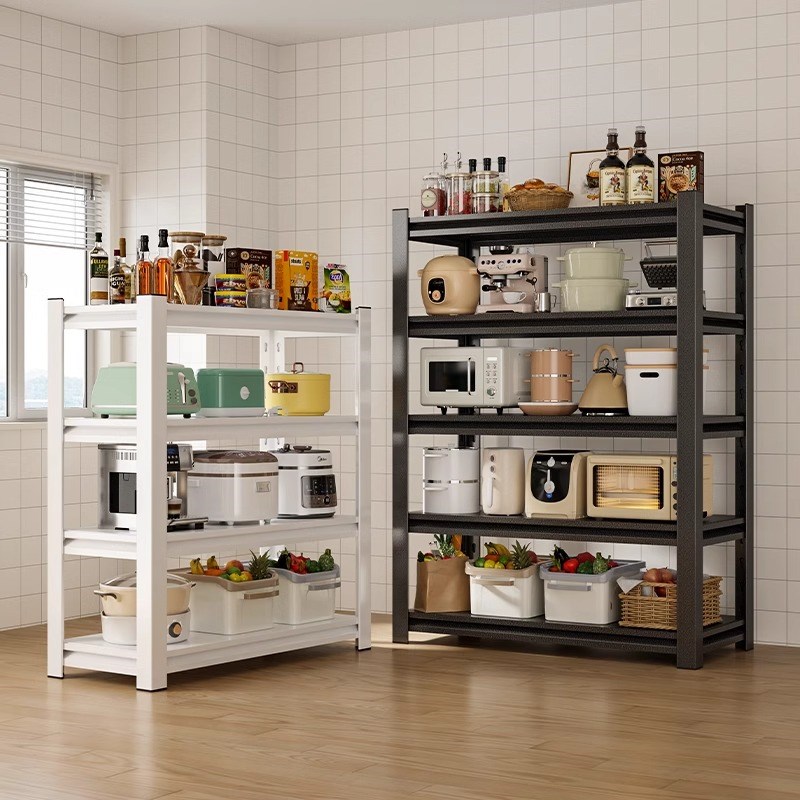 厨房置物架落地多层储物架微波炉烤箱收纳L架家用橱柜碗碟锅架货