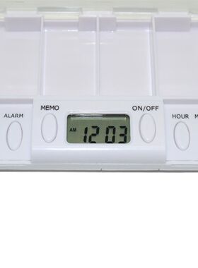 智能电子药盒 闹钟智能提醒便携式J定时药盒一键自动记忆