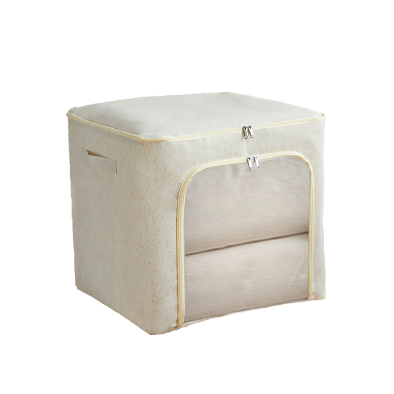 家用棉麻布艺衣柜分层收纳箱v容量衣物棉被储物箱整理师专用百纳