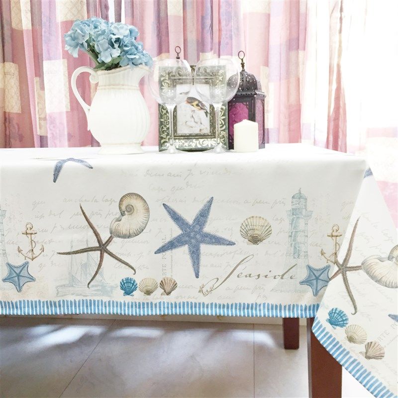 海星地中海棉麻300克加厚防水防污防油隔水餐Q桌布户外功能性垫布,居家布艺,桌布,淘宝优惠券,粉丝福利购,淘宝优惠卷