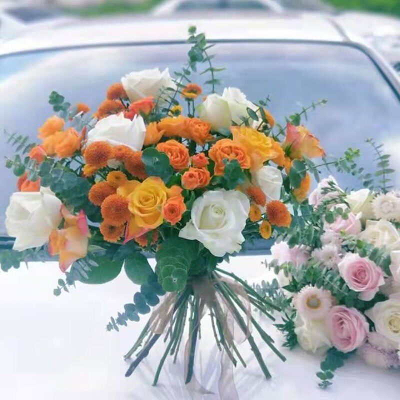 混搭包月鲜花一周一花束玫瑰百y合绣球洋桔梗家用插花水养顺丰速