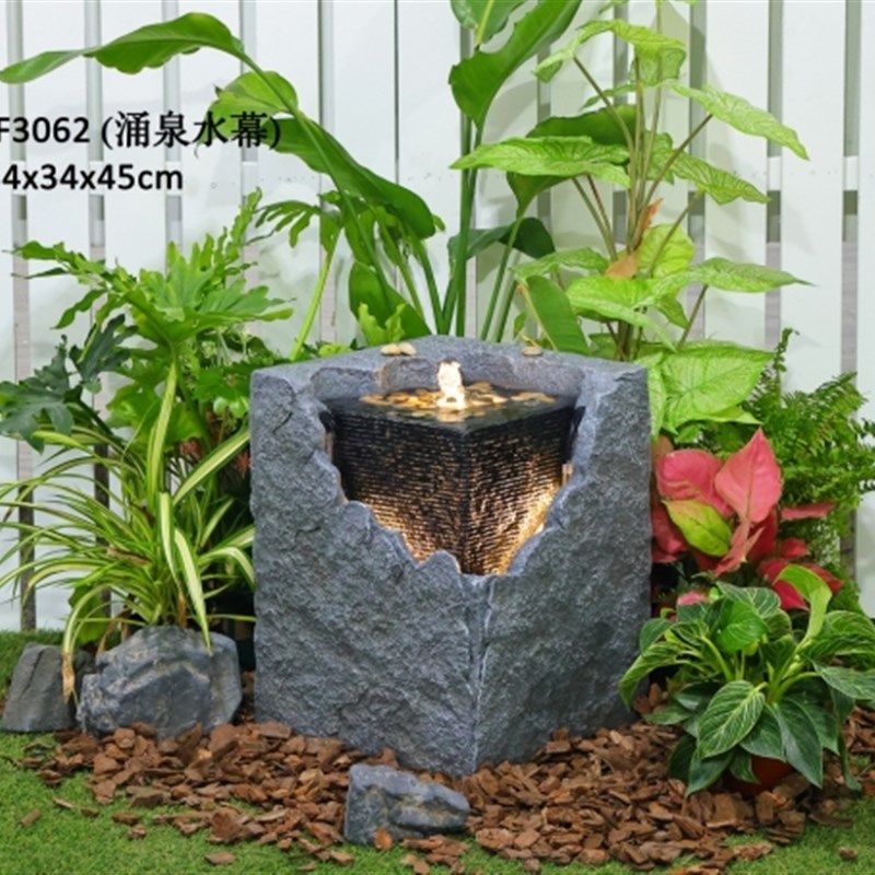 室内楼梯下造景流水摆件循环w水茶室会所橱窗落地仿真绿植景观摆,家居饰品,户外/庭院摆件,淘宝优惠券,粉丝福利购,淘宝优惠卷