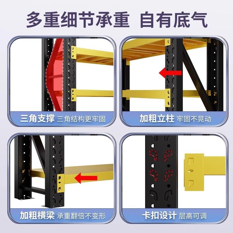 仓储货架多层货物架轻型置物架办公室置P物架落地架子储物架
