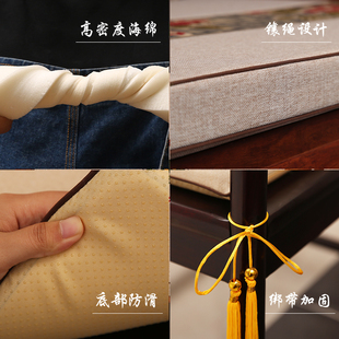 中式椅垫红木g椅子沙发圈椅餐桌茶椅坐垫冬季家用座椅垫子海绵棕